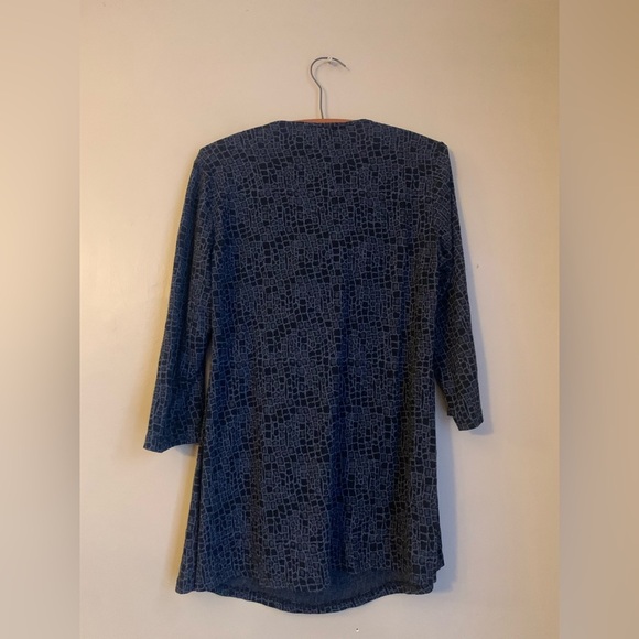 Cut Loose patterned Tunic Top blouse mature 3/4 sleeves - Picture 4 of 6